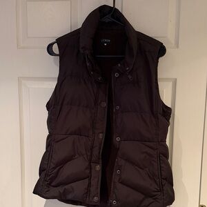 J. Crew Women's Dark Brown Quilted Vest